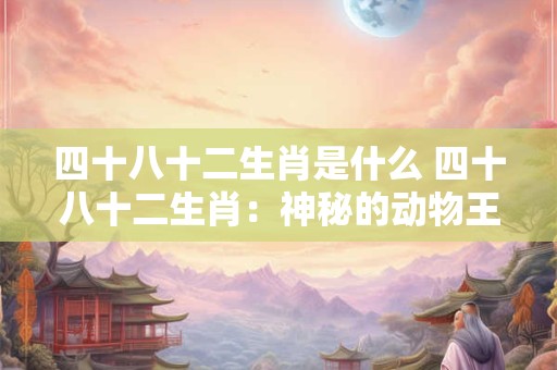 四十八十二生肖是什么 四十八十二生肖：神秘的动物王国揭秘