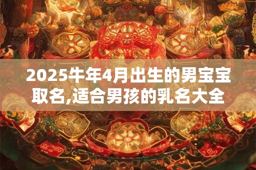 2025牛年4月出生的男宝宝取名,适合男孩的乳名大全