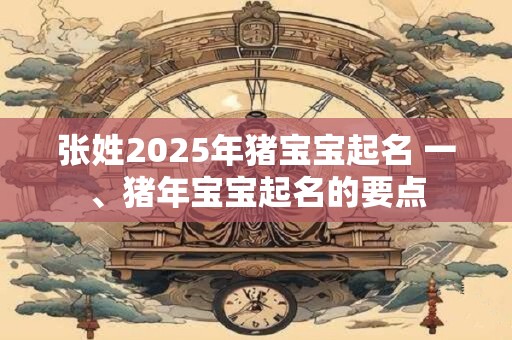 张姓2025年猪宝宝起名 一、猪年宝宝起名的要点