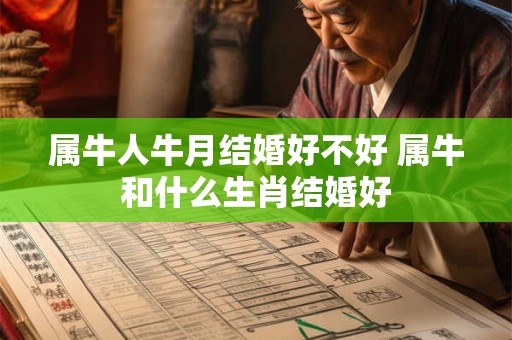 属牛人牛月结婚好不好 属牛和什么生肖结婚好