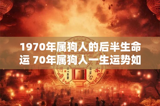 1970年属狗人的后半生命运 70年属狗人一生运势如何