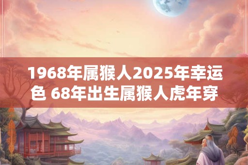 1968年属猴人2025年幸运色 68年出生属猴人虎年穿什么颜色衣服好