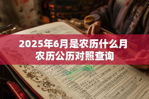 2025年6月是农历什么月 农历公历对照查询
