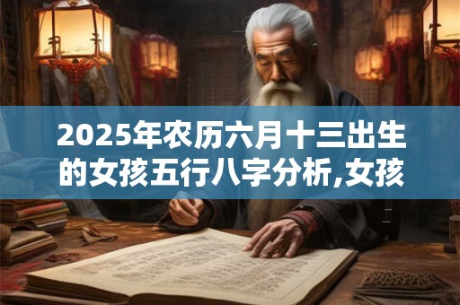 2025年农历六月十三出生的女孩五行八字分析,女孩名字分享