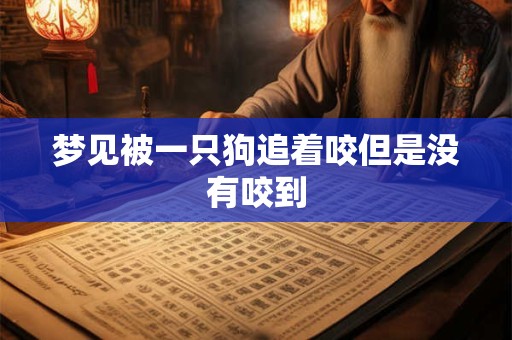 梦见被一只狗追着咬但是没有咬到