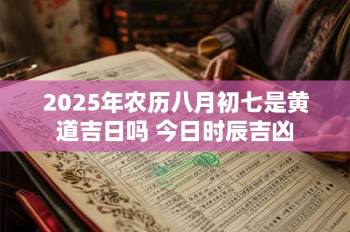 2025年农历八月初七是黄道吉日吗 今日时辰吉凶