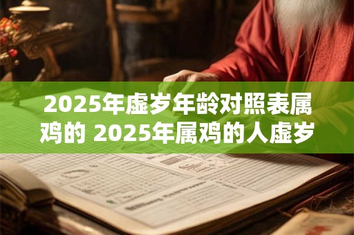 2025年虚岁年龄对照表属鸡的 2025年属鸡的人虚岁年龄对照表是什么