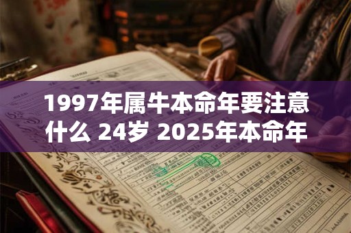 1997年属牛本命年要注意什么 24岁 2025年本命年佩戴什么好