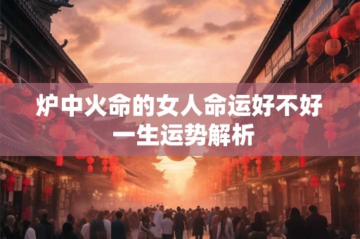 炉中火命的女人命运好不好 一生运势解析
