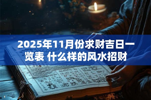 2025年11月份求财吉日一览表 什么样的风水招财