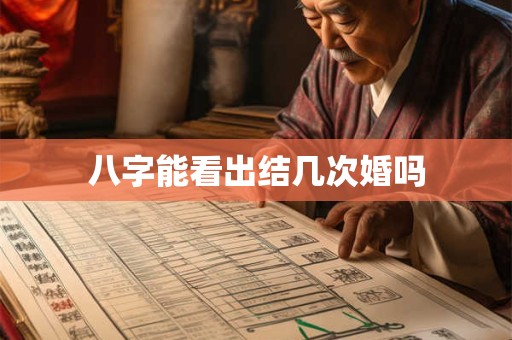 八字能看出结几次婚吗