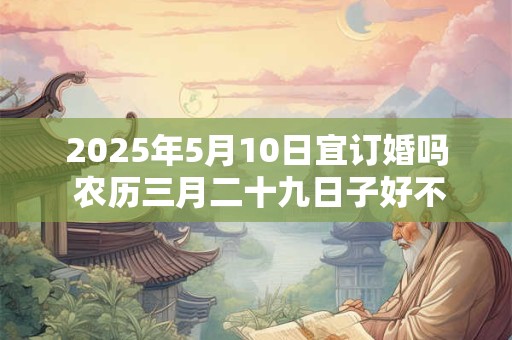 2025年5月10日宜订婚吗 农历三月二十九日子好不好