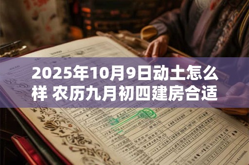2025年10月9日动土怎么样 农历九月初四建房合适吗