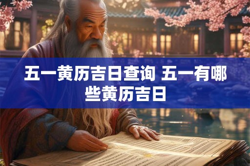 五一黄历吉日查询 五一有哪些黄历吉日