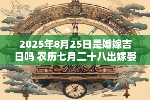 2026年8月25日是婚嫁吉日吗 农历七月二十八出嫁娶妻如何 2026年8月25日是婚嫁吉日吗 农历七月二十八出嫁娶妻如何