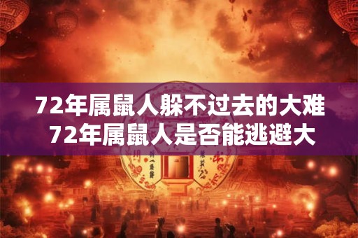 72年属鼠人躲不过去的大难 72年属鼠人是否能逃避大难