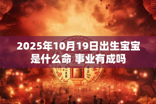 2025年10月19日出生宝宝是什么命 事业有成吗