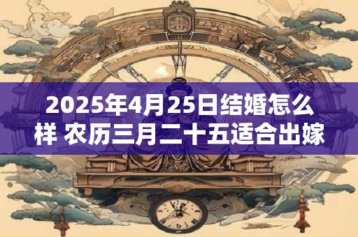 2025年4月25日结婚怎么样 农历三月二十五适合出嫁娶亲吗