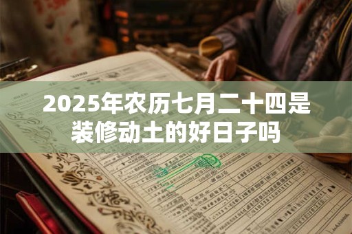 2025年农历七月二十四是装修动土的好日子吗