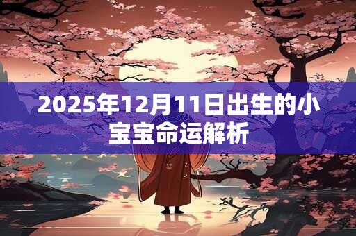 2026年12月11日出生的小宝宝命运解析