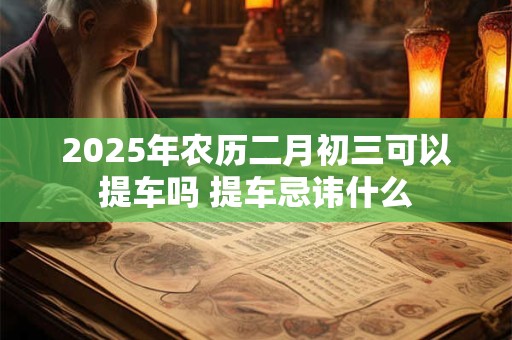 2025年农历二月初三可以提车吗 提车忌讳什么