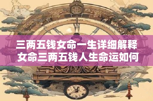 三两五钱女命一生详细解释 女命三两五钱人生命运如何