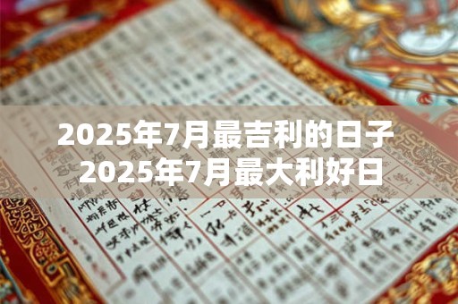 2025年7月最吉利的日子 2025年7月最大利好日