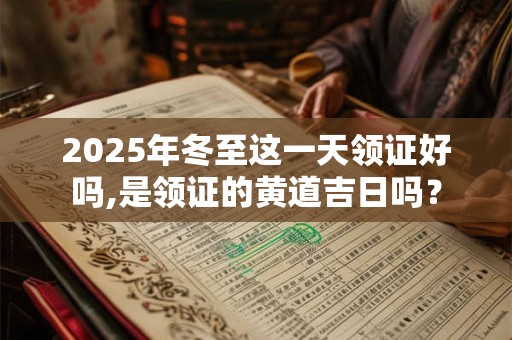 2025年冬至这一天领证好吗,是领证的黄道吉日吗? 2025年冬至这一天领证好吗,是领证的黄道吉日吗?