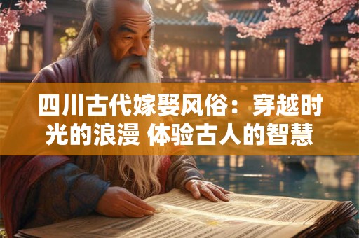 四川古代嫁娶风俗：穿越时光的浪漫 体验古人的智慧