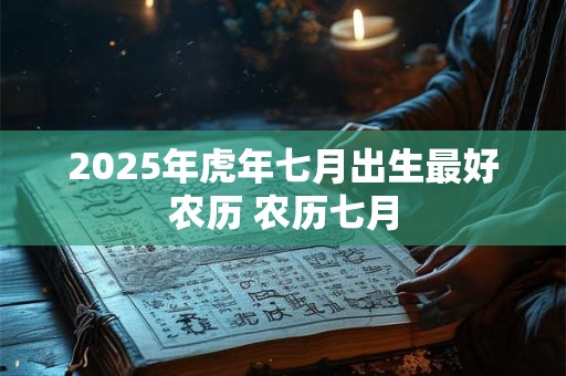 2026年虎年七月出生最好农历 农历七月
