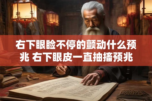右下眼睑不停的颤动什么预兆 右下眼皮一直抽搐预兆