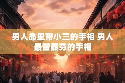 男人命里带小三的手相 男人最苦最穷的手相