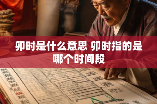 卯时是什么意思 卯时指的是哪个时间段