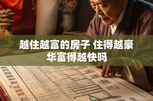 越住越富的房子 住得越豪华富得越快吗