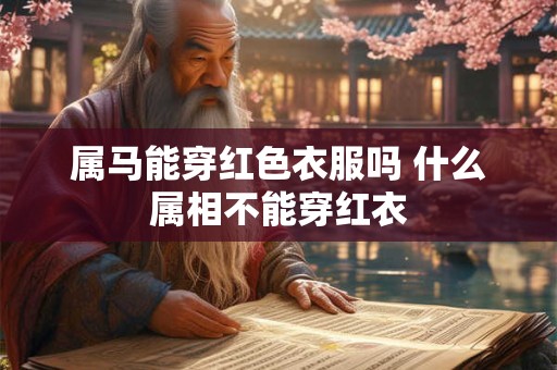 属马能穿红色衣服吗 什么属相不能穿红衣