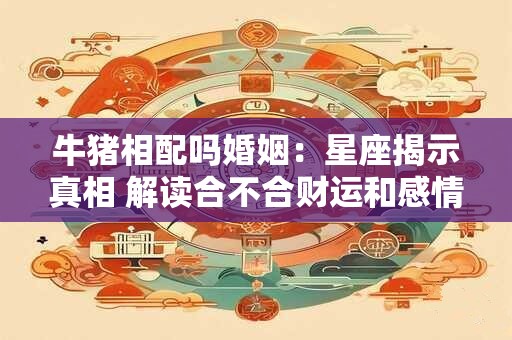牛猪相配吗婚姻：星座揭示真相 解读合不合财运和感情