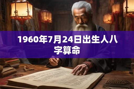 1960年7月24日出生人八字算命