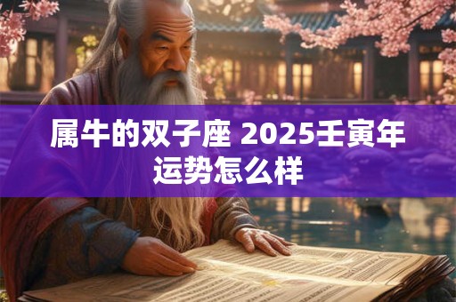 属牛的双子座 2025壬寅年运势怎么样