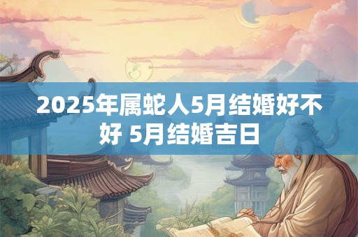 2025年属蛇人5月结婚好不好 5月结婚吉日
