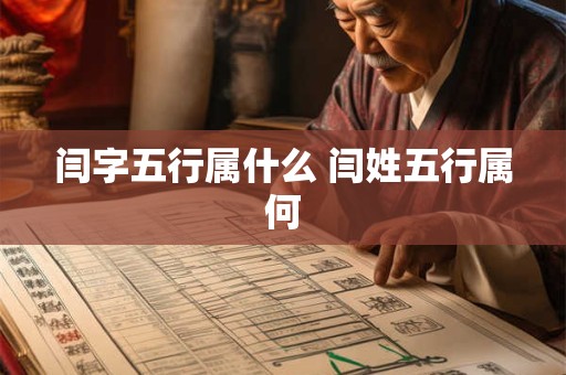 闫字五行属什么 闫姓五行属何