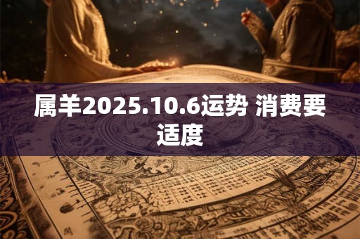 属羊2025.10.6运势 消费要适度