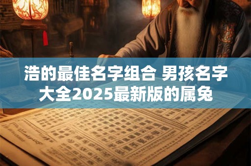 浩的最佳名字组合 男孩名字大全2025最新版的属兔