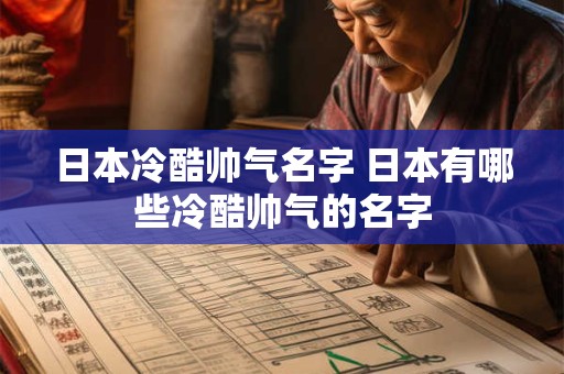 日本冷酷帅气名字 日本有哪些冷酷帅气的名字