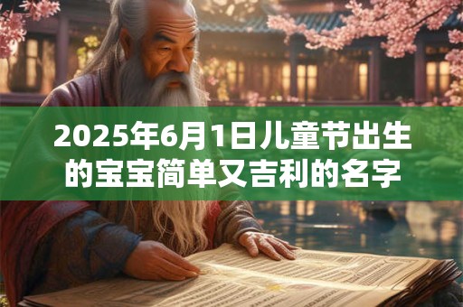 2025年6月1日儿童节出生的宝宝简单又吉利的名字