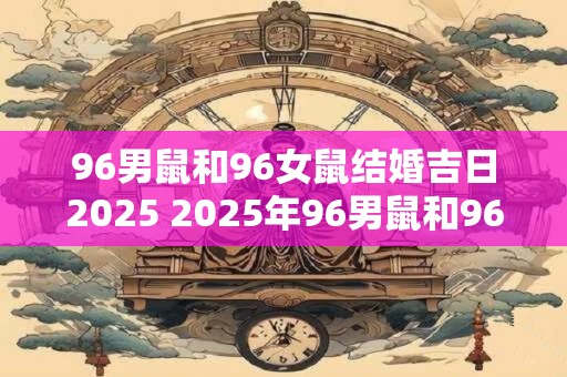 96男鼠和96女鼠结婚吉日2025 2025年96男鼠和96女鼠何时成婚