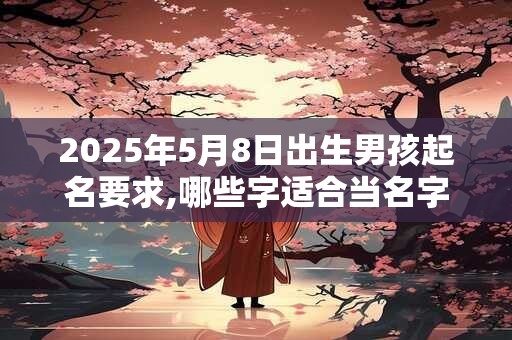 2025年5月8日出生男孩起名要求,哪些字适合当名字