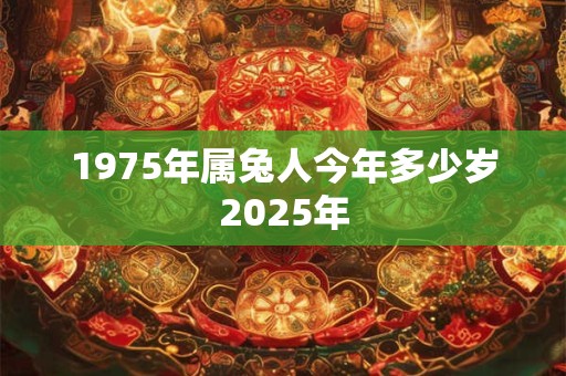 1975年属兔人今年多少岁2025年