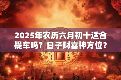 2025年农历六月初十适合提车吗？日子财喜神方位？