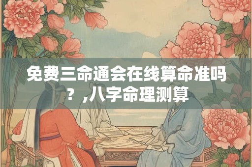 免费三命通会在线算命准吗？,八字命理测算