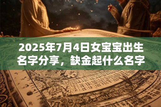 2025年7月4日女宝宝出生名字分享，缺金起什么名字吉利？